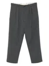 Nine In The Morning Pleated-front Trousers In Gray