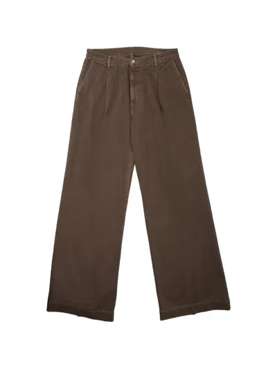 Nine In The Morning Pleated Palazzo Pants In Brown