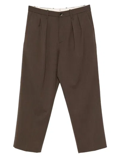 Nine In The Morning Pleated Pants In Brown