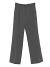 Nine In The Morning Pleated Straight Trousers In Gray