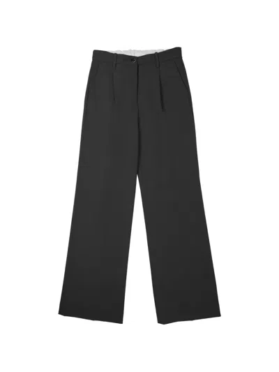 Nine In The Morning Pleated Straight-leg Trousers In Blue