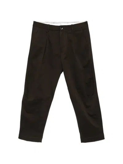 Nine In The Morning Pleated Straight-leg Trousers In Brown