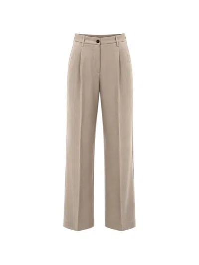 Nine In The Morning Pleated Tailored Trousers In Neutral