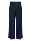 Nine In The Morning Pleated Tailored Trousers In Blue
