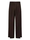 Nine In The Morning Pleated Tailored Trousers In Brown