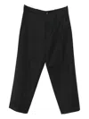 Nine In The Morning Relaxed-fit Black Trousers With Pleated Front Design In Black