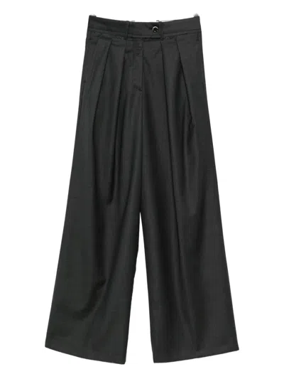 Nine In The Morning Pleated Trousers In Black