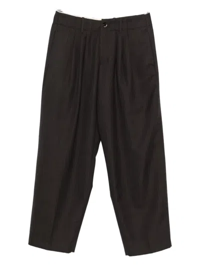 Nine In The Morning Pleated Trousers In Brown