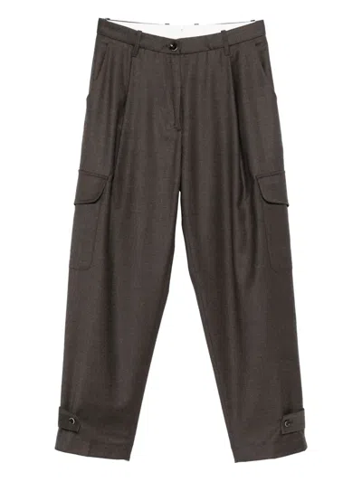 Nine In The Morning Pleated Trousers In Brown