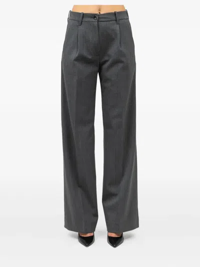 Nine In The Morning Pleated Trousers In Gray