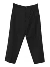 Nine In The Morning Relaxed-fit Black Trousers With Pleated Front Design In Black