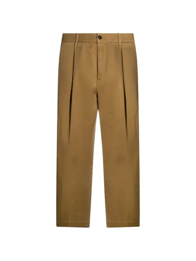 Nine In The Morning Pleated Trousers In Brown