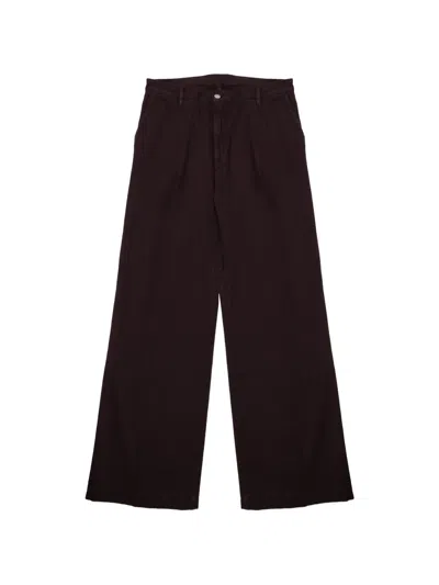 Nine In The Morning Pleated Wide-leg Trousers In Brown
