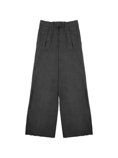 Nine In The Morning Pleated Wide-leg Trousers In Gray