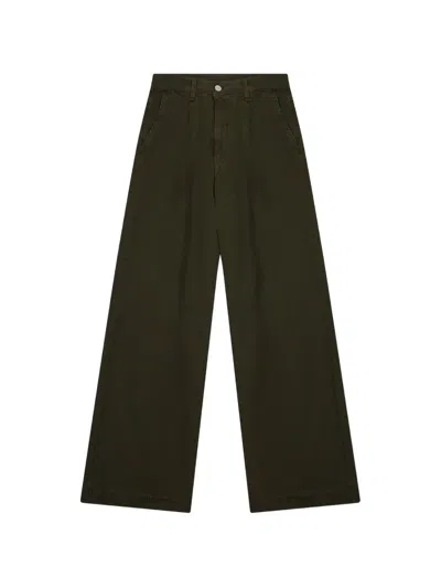 Nine In The Morning Pleated Wide-leg Trousers In Green
