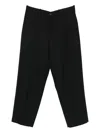 Nine In The Morning Relaxed-fit Black Trousers With Pleated Front Design In Black