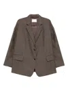 Nine In The Morning Pocket Check Jacket In Brown