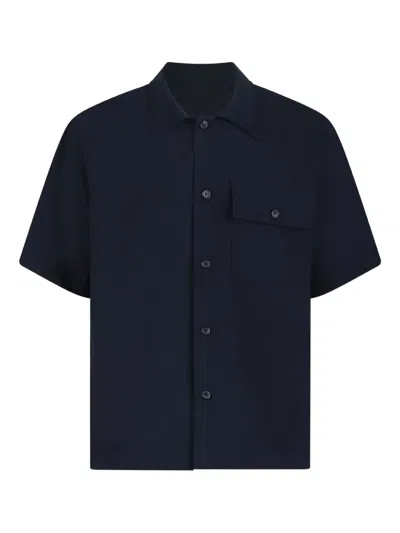 Nine In The Morning Pocket Short-sleeve Shirt In Blue