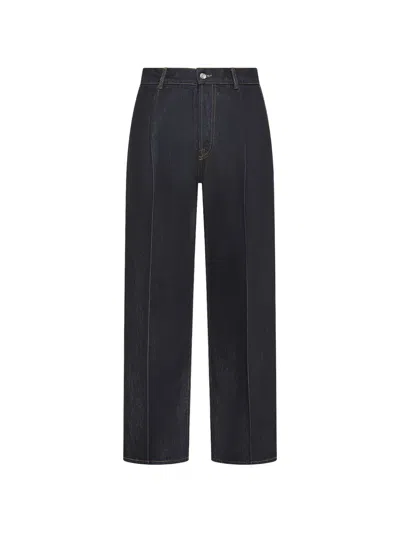 Nine In The Morning Pressed-crease Jeans In Blue