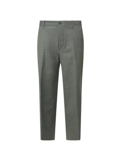 Nine In The Morning Pressed-crease Stretch Trousers In Gray