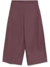Nine In The Morning Purple Mia Cropped Trousers In Brown