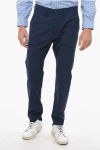 NINE IN THE MORNING REGULAR FIT PANTS WITH RAW-CUT EDGED DETAILS