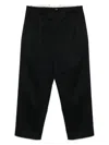 Nine In The Morning Relaxed-fit Black Trousers With Pleated Front Design In Black