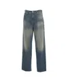 Nine In The Morning Relaxed-fit Boyfriend Jeans With Faded Wash Effect In Gray