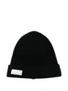 Nine In The Morning Ribbed Wool Beanie In Black