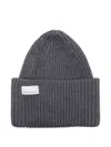 Nine In The Morning Ribbed Wool Beanie In Gray