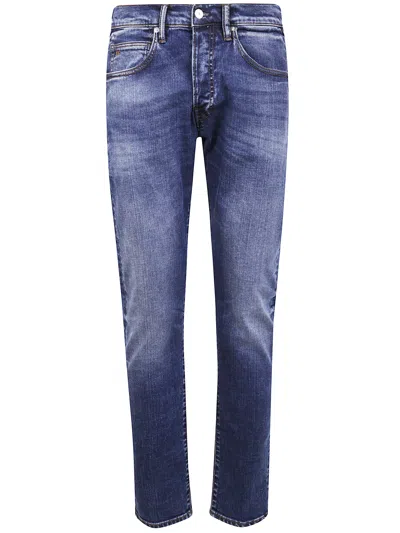 Nine In The Morning "rock" 5 Pocket Skinny Jeans In Blue