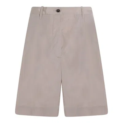 Nine In The Morning Gabardine Shorts In Neutral