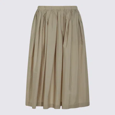 Nine In The Morning Sand Cotton Skirt In Green