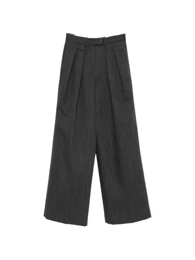 Nine In The Morning Sandra Pinstripe-pattern Pleated Tailored Trousers In Multi