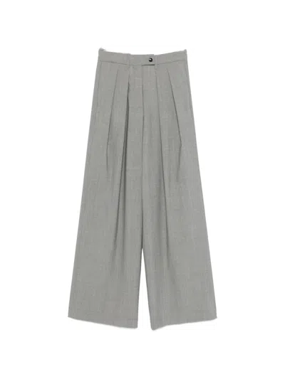 Nine In The Morning Sandra Pleated Trousers In Gray