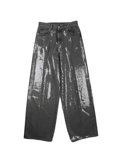 Nine In The Morning Sequin-embellished Jeans In Gray