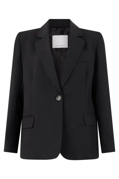 Nine In The Morning Single-breasted Blazer With Classic Lapels In Black