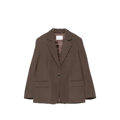 Nine In The Morning Single-breasted Notched-lapels Blazer In Brown