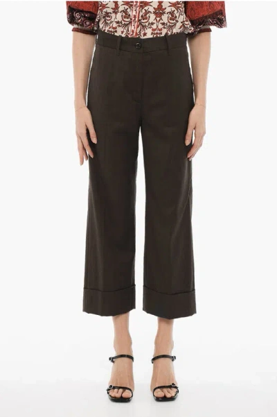 Nine In The Morning Solid Color Mina Pants With Cuffed Hem