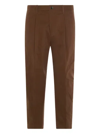 Nine In The Morning Straight-leg Trousers In Brown