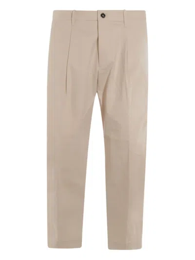 Nine In The Morning Straight-leg Trousers In Neutral