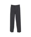 Nine In The Morning Straight-leg Wool Trousers With Button Closure And Belt Loops In Black