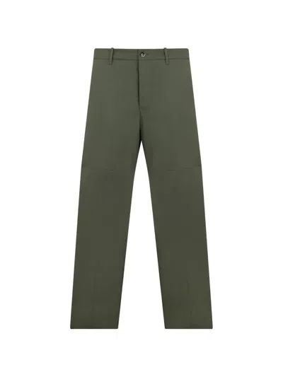 Nine In The Morning Straight Trousers In Green
