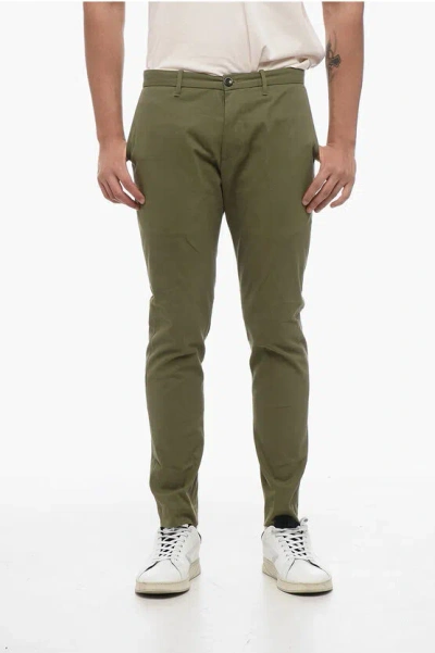 Nine In The Morning Stretch Cotton Slim Fit Chino Pants In Green