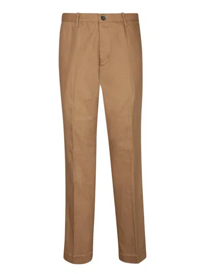 NINE IN THE MORNING NINE IN THE MORNING TAILORED BEIGE TROUSERS WITH BUTTON CLOSURE