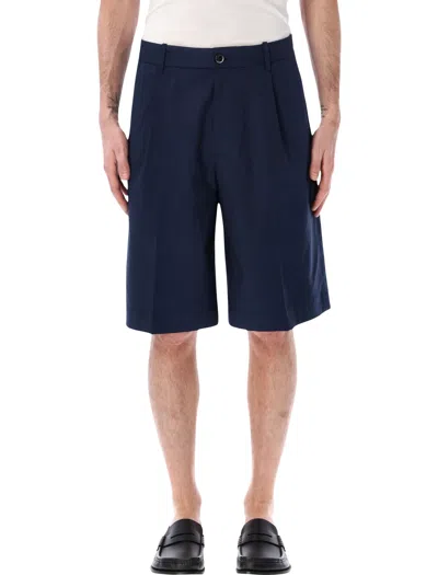 Nine In The Morning Odell Tailored Shorts Belt Loops Pleats In Transparent