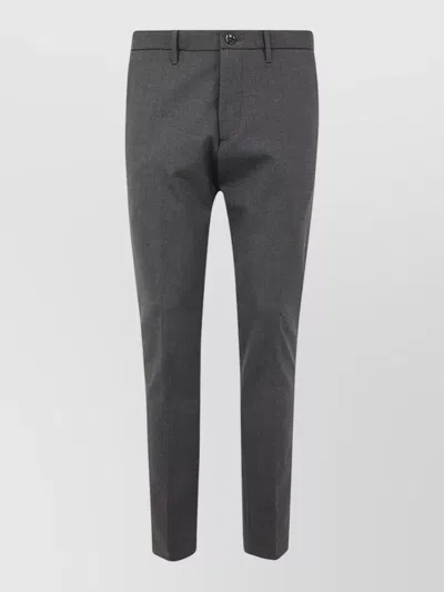 Nine In The Morning Tailored Pants Slim Cut Pockets Belt Loops In Black