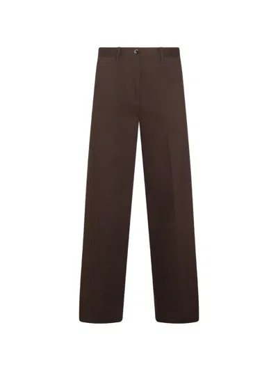Nine In The Morning Tailored Trousers In Brown