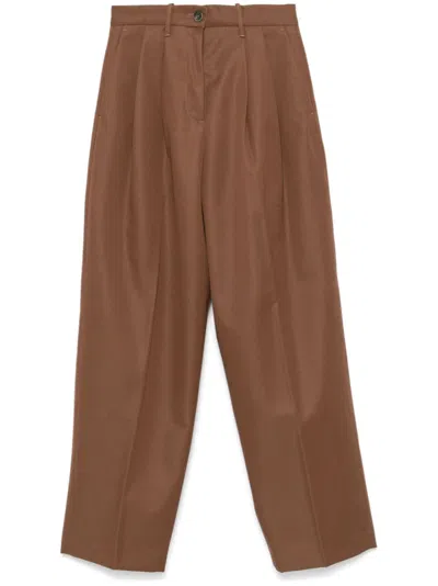 Nine In The Morning Tailored Trousers In Brown