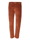 Nine In The Morning Textured Corduroy Bordeaux Jeans In Burgundy